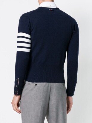 Thom Browne striped sleeve cardigan