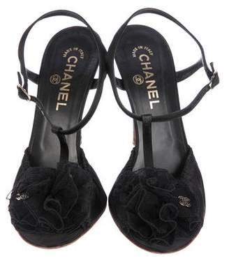 Chanel CC T-Strap Sandals