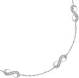 Thumbnail for your product : Diamond Essence Diamond Splendor Sterling Silver Crystal and Diamond Accent Infinity Bracelet