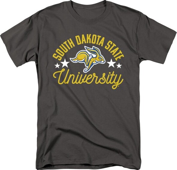 South Dakota State University Official Jackrabbits Adult T Shirt, Charcoal, 2X Large
