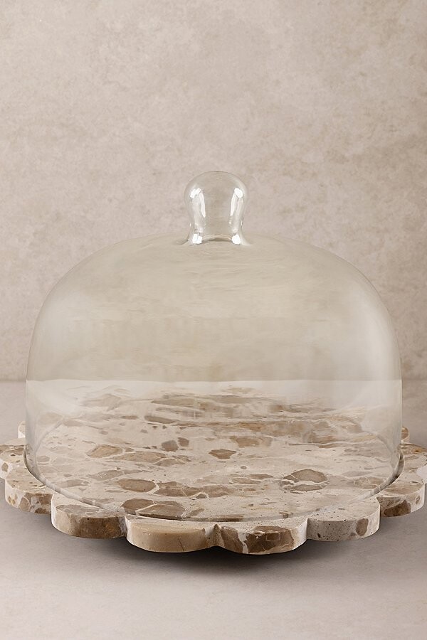 GAURI KOHLI Viola Onyx Serving Board with Cloche