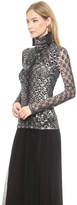 Thumbnail for your product : Jean Paul Gaultier Leopard Dot Mesh Top