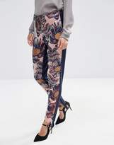 Thumbnail for your product : ASOS Textured Floral Skinny Pants
