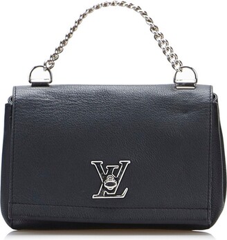 Louis Vuitton Black Leather Lockme Ever BB Bag w/o Strap - Yoogi's Closet