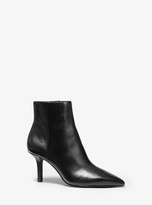 Black Leather Ankle Boots Michael Kors - ShopStyle