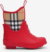 Thumbnail for your product : Burberry Childrens Vintage Check Neoprene and Rubber Rain Boots Size: 7