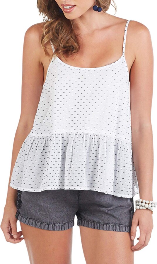 spaghetti strap peplum top