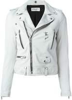 Thumbnail for your product : Saint Laurent smudge print biker jacket