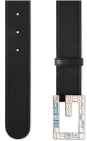 Thumbnail for your product : Gucci Leather belt with Square G buckle