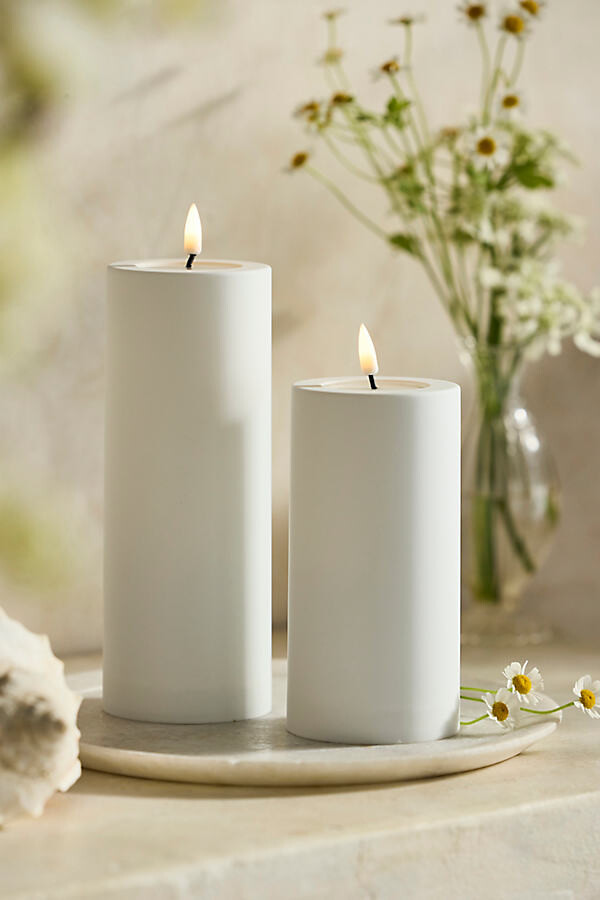 Flameless Wax Outdoor Pillar Candle