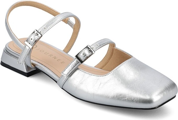 Journee Women's Gretchenn Medium/Wide Mary Jane Flat Shoes