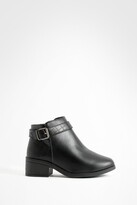 Thumbnail for your product : boohoo Wide Fit Buckle Detail Chelsea Boots