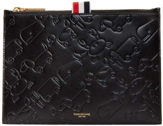 Thom Browne Black Large Embossed Toy Icon Coin Pouch