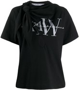 Thumbnail for your product : Alexander Wang tie-detail logo-print T-shirt