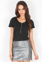 Thumbnail for your product : Style Stalker Light Speed Skirt in Silver