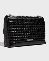Thumbnail for your product : Rebecca Minkoff Edie Square Quilted Patent Leather Shoulder Bag
