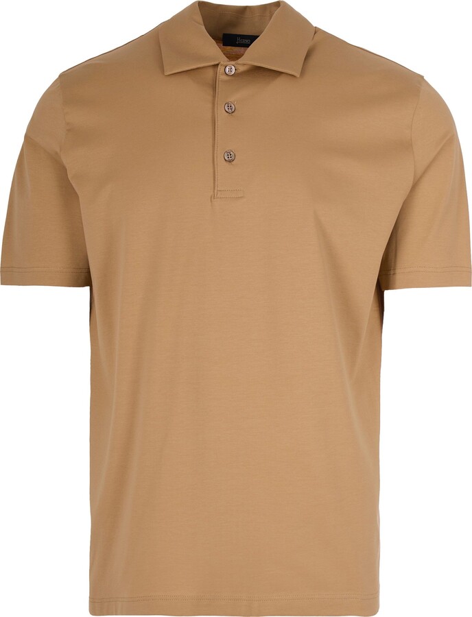 Herno Classic French Collar Polo in Stretch Jersey