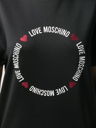 Love Moschino logo heart print T-shirt dress