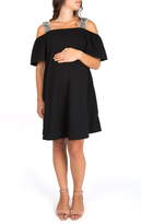 Thumbnail for your product : Nom Maternity Millie Off the Shoulder Maternity Dress