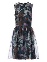 Thumbnail for your product : RED Valentino Floral and owl-print silk dress