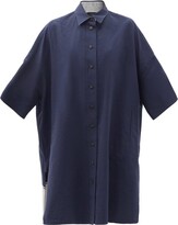 Thumbnail for your product : Joseph Baker Cotton-blend Twill Shirt Dress - Navy