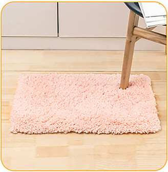 Latitude Run Simple And Soft Bathroom Rug,Non-Slip Shower Rug,Plush Floor Mat For Lovely Room, Rectangular Coffee Table And Sofa, Water Absorbent Thick Shaggy Floo