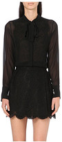 Thumbnail for your product : Valentino Lace-detail silk shirt