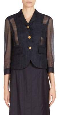 Thom Browne Tulle Lace-Up Blazer