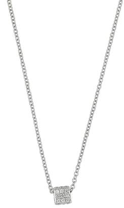 Bony Levy 18K White Gold Pave Diamond Cube Pendant Necklace - 0.10 ctw