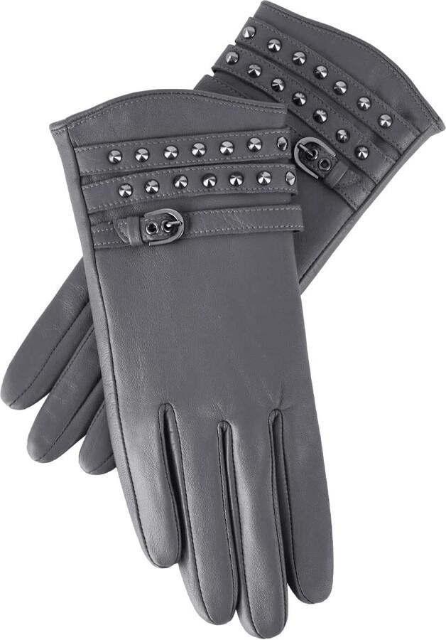 GSG SINCE 1998 GSG Womens Leather Gloves Touchscreen Winter Sheepskin