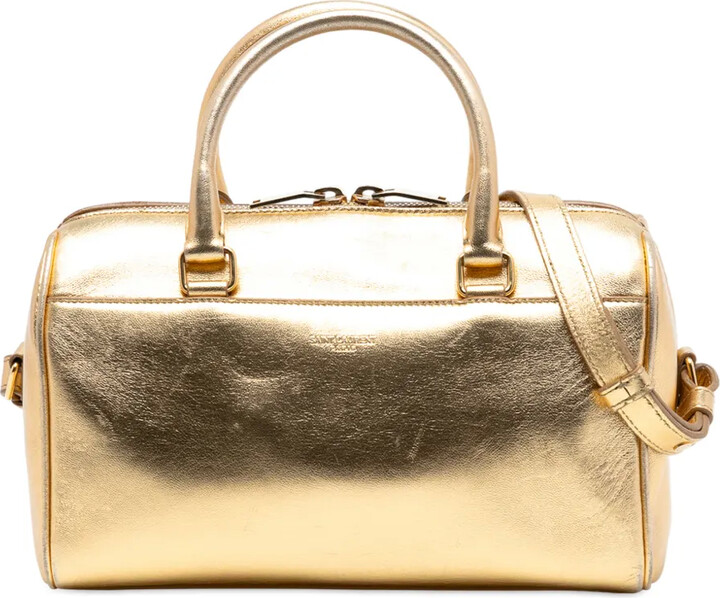 Saint Laurent Pre-Owned 2013-2025 Baby Metallic Leather Classic Duffle satchel