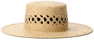 Janessa Leone Shaw Straw Boater Hat