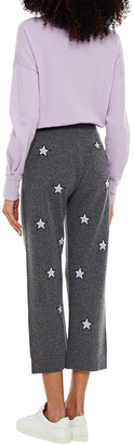 Chinti and Parker Cropped Intarsia Wool And Cashmere-blend Track Pants