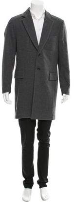 Deveaux Wool Notch-Lapel Overcoat w/ Tags