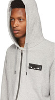 Thumbnail for your product : Marcelo Burlon County of Milan Grey Wings Patch Zip Hoodie
