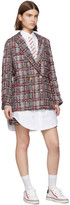 Thumbnail for your product : Thom Browne White Trompe LOeil Tie Shirt Dress