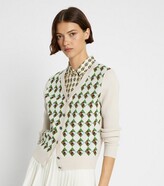 Thumbnail for your product : Tory Burch Merino Jacquard-Front Cardigan