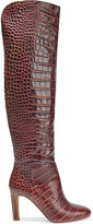 Thumbnail for your product : Gabriela Hearst Linda Croc-effect Leather Knee Boots
