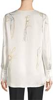 Thumbnail for your product : Theory Silk Charmeuse Floral Tunic
