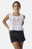 Thumbnail for your product : Topshop Sleeveless Cotton Embroidered Blouse