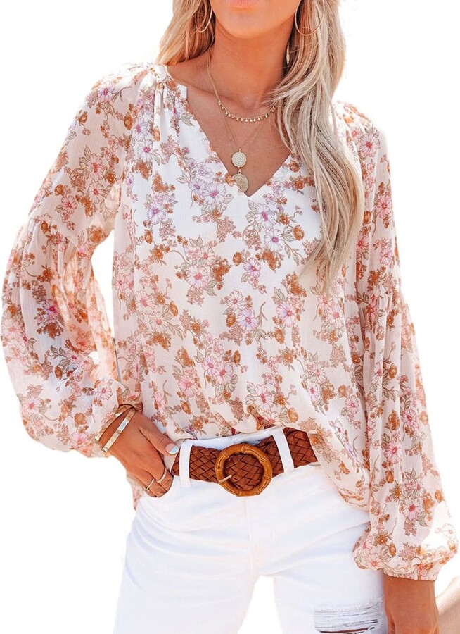 Womens Classic Roll up Sleeve V Neck Shirt Floral Lace Button Down Blouses Tops Loose Casual Solid Tunic Tops 