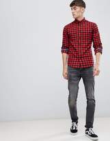 Thumbnail for your product : Solid buffalo plaid shirt in red