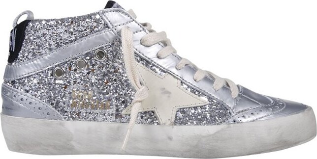 Golden Goose Mid-Star Glitter Sneakers - ShopStyle