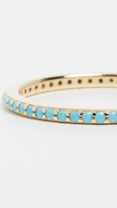 Adina's Jewels Thin Turquoise Cubic Zirconia Ring