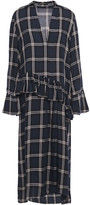 Thumbnail for your product : Mother of Pearl Alba Checked Twill Peplum Midi Dress