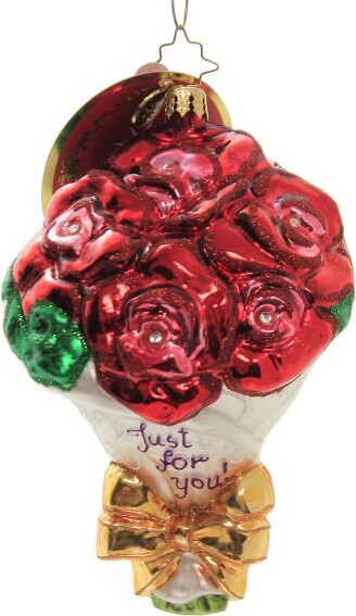 Christopher Radko ChristopherRadko5.5InchJustForYou!TreeOrnament,OrnamentLoveRomanceRoses(1PC)