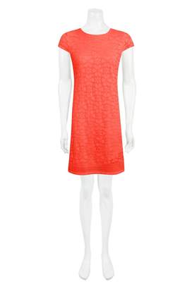 Select Fashion Fashion Womens Orange Daisy Lace Shift Dress - size 6