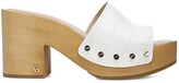 Thumbnail for your product : Veronica Beard Hannalee Croc-Embossed Leather Platform Clogs