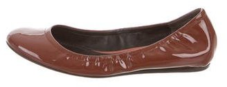 Vera Wang Patent Leather Round-Toe Flats
