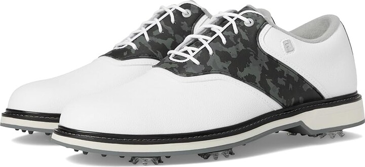 Foot Joy FootJoy FJ Originals Men's Shoes White/Grey/Multi : 9.5 EE - Wide Leather